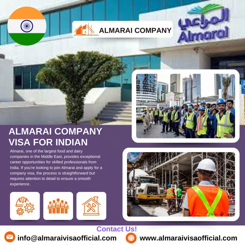 Almarai Company Visa for indian